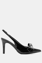 Black heels on a thin heel