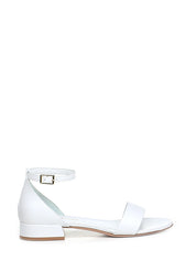White block heel sandals