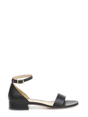 Black block heel sandals