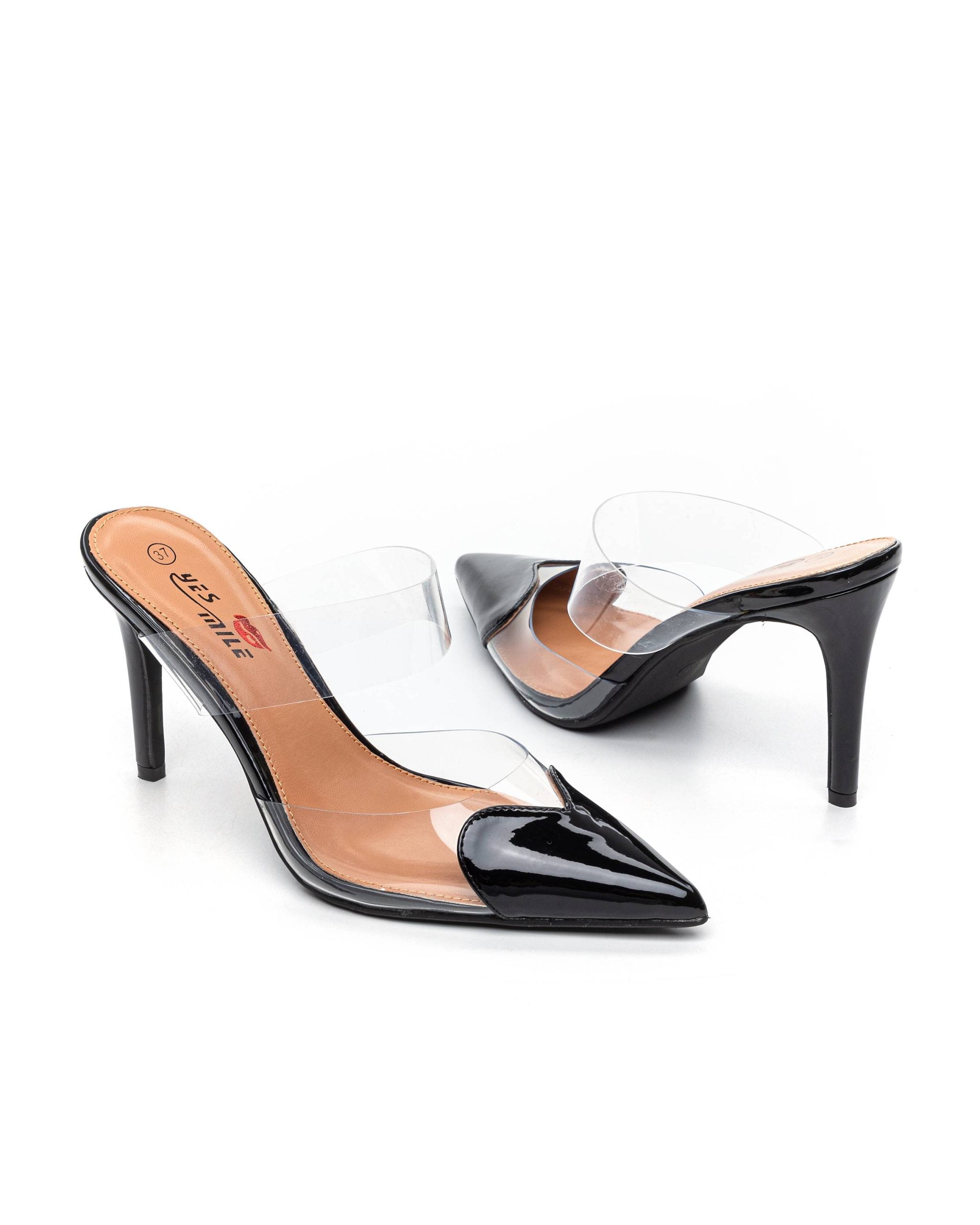Beige heels on a thin heel