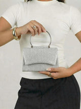 Silver večernja torbica