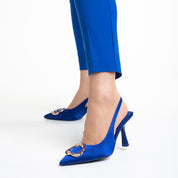 Royal blue stiletto heels
