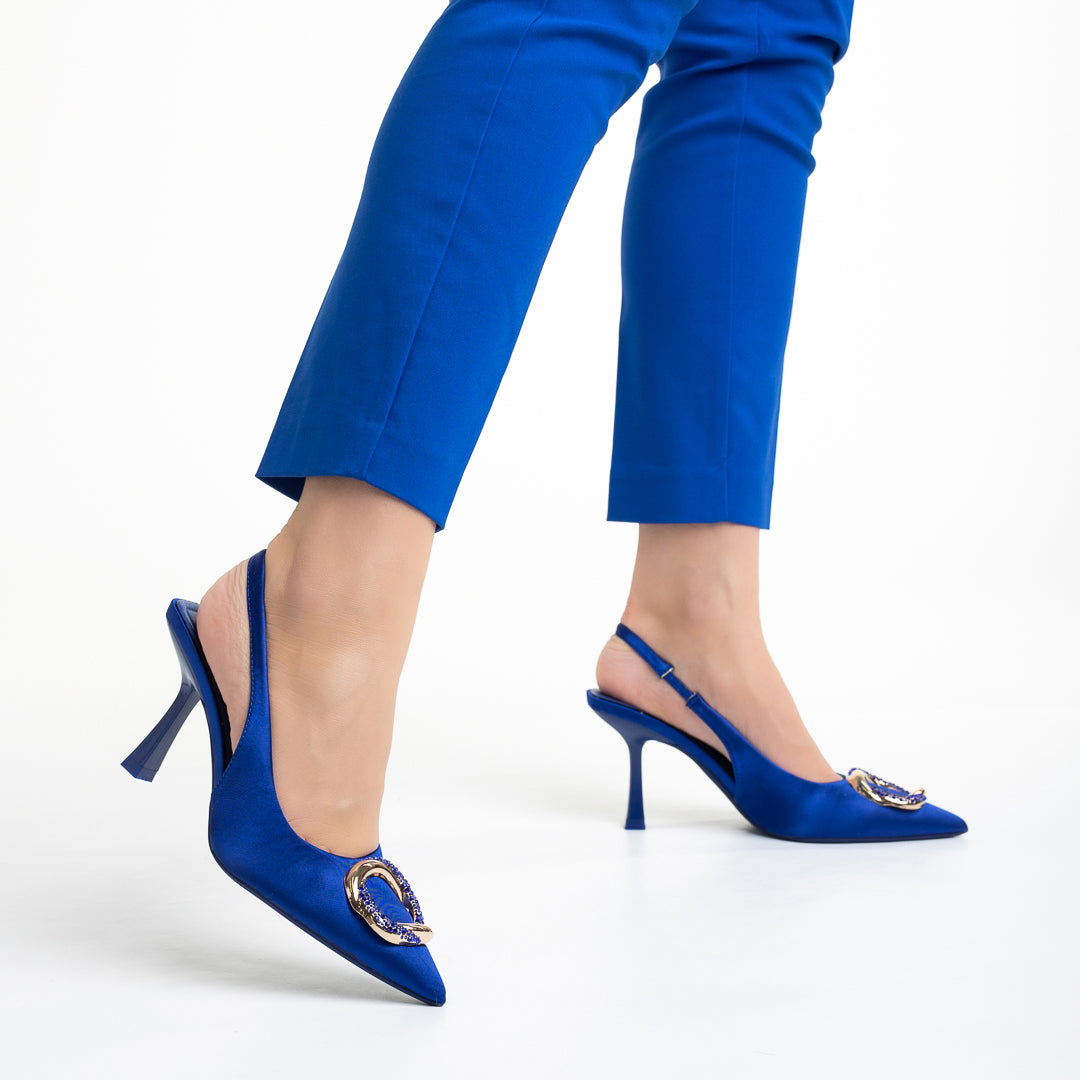 Royal blue stiletto heels