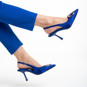 Royal blue stiletto heels