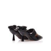 Black heels on a thin heel