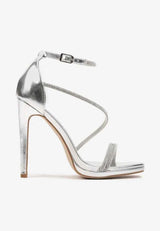 Srebrni sandali na tanki peti