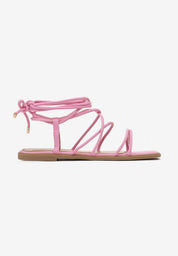 Pink flat sandals