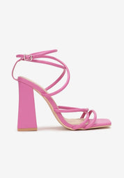 Fuchsia sandale na blok petu