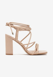 Black block heel sandals