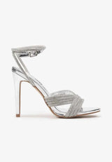 Black sandals with thin heels