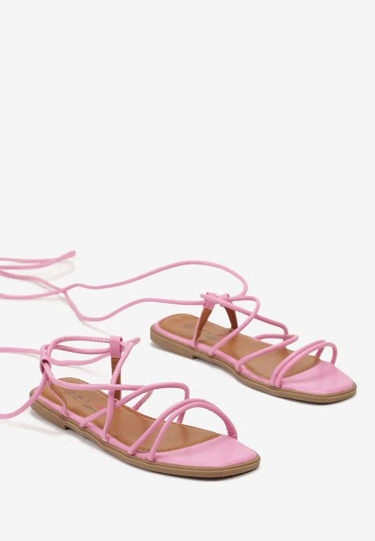 Pink flat sandals