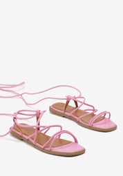 Pink flat sandals