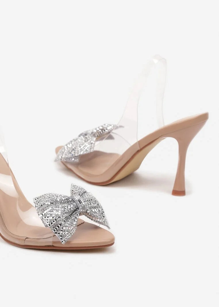 Camel sandale na tanku petu - Cipelice