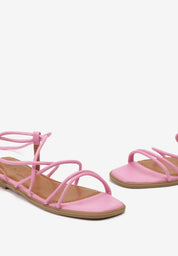 Pink flat sandals