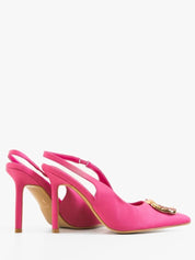 Fuchsia stilettos with a thin heel