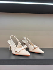 Black heels on a thin heel