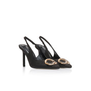 Black heels on a thin heel