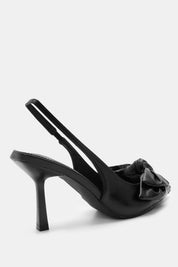 Black heels on a thin heel