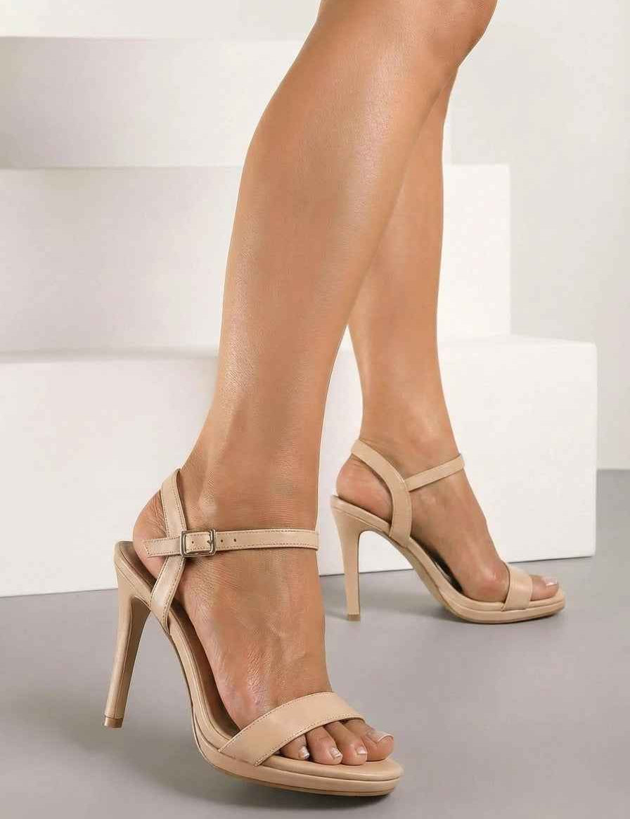 Nude sandale na tanku petu