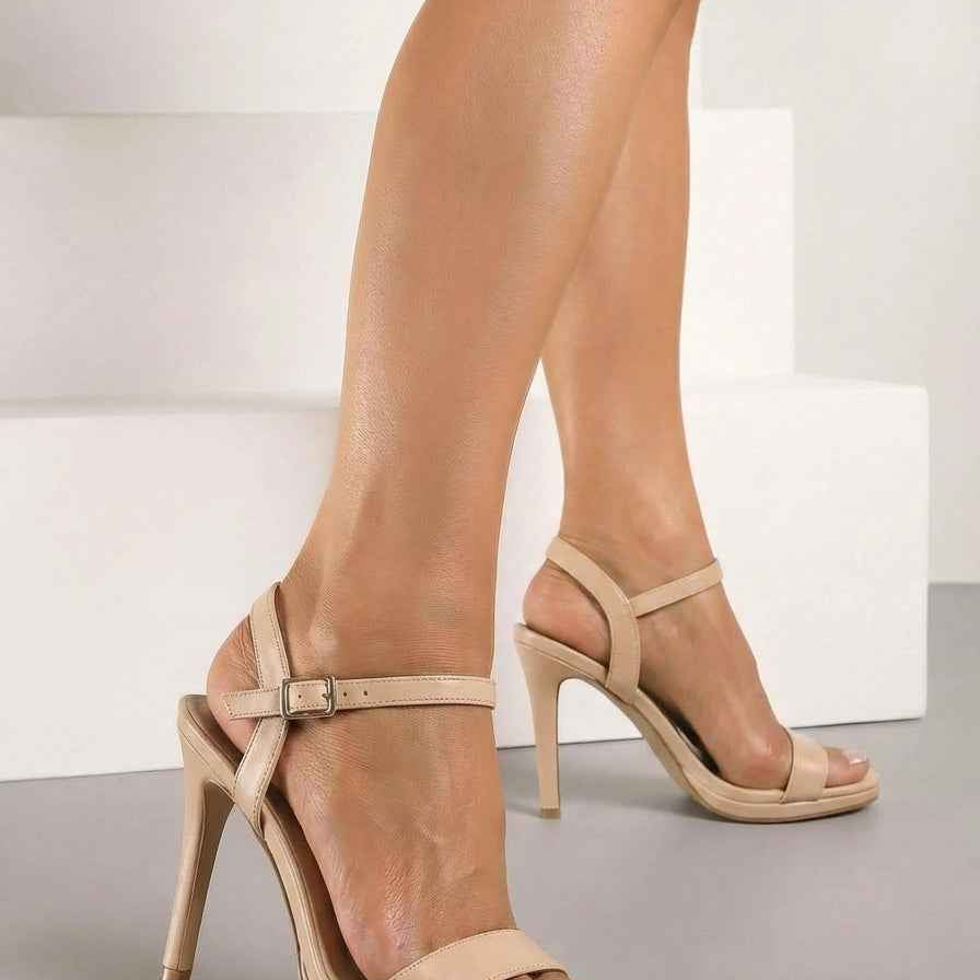 Nude sandale na tanku petu
