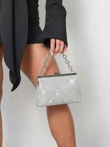 Silver večernja torbica