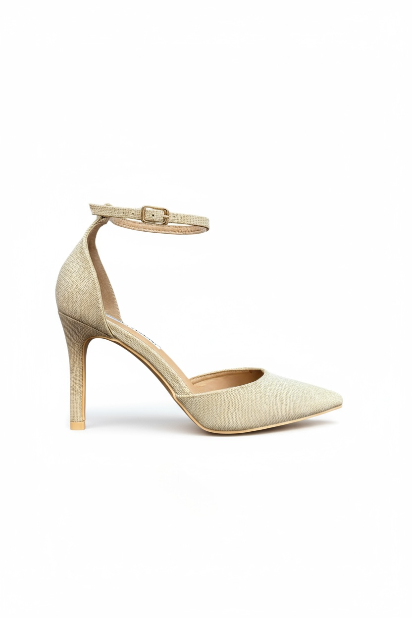 Schwarze Pailletten-Stilettos mit dünnem Absatz
