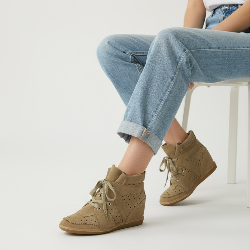 Bež tenisice od prave kože