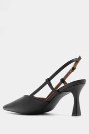 Black heels on a thin heel