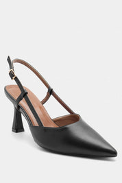 Black heels on a thin heel
