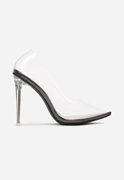 Prozirne salonke na tanku petu s crnim potplatom