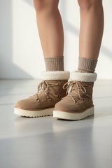 Khaki winter ankle boots 