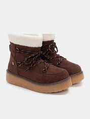 Brown winter ankle boots 
