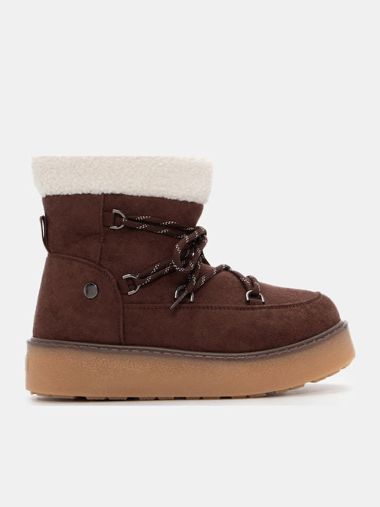 Brown winter ankle boots 