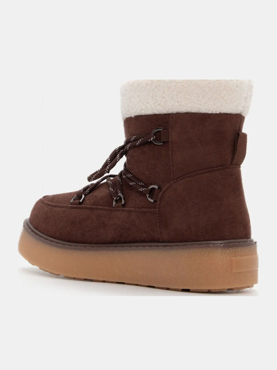 Brown winter ankle boots 