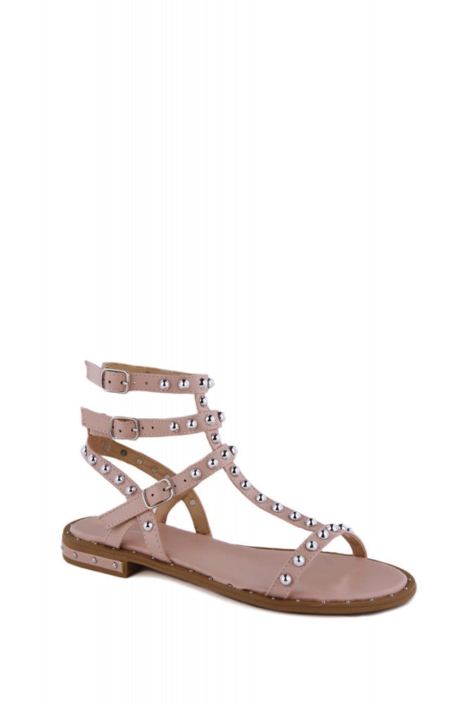 Beige flat sandals