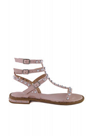 Beige flat sandals