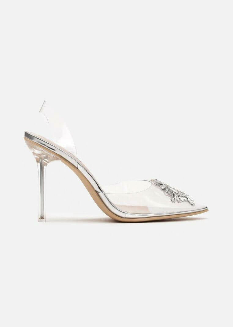 Cipele s brošem na tanku petu - Cipelice