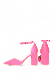 Fuchsia sandale na blok petu