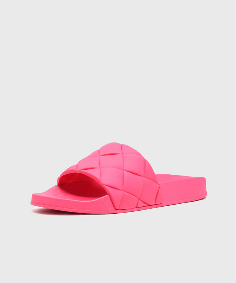 Fuchsia flat slippers