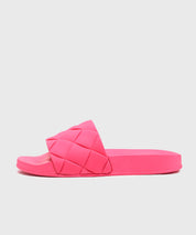 Fuchsia flat slippers
