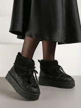Black winter ankle boots 