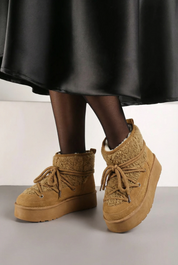 Camel winter ankle boots 