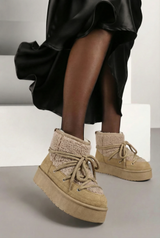 Khaki winter ankle boots 