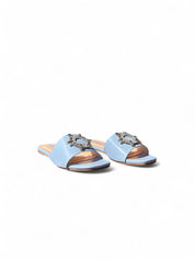 Fuchsia flat slippers