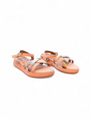 White flat sandals
