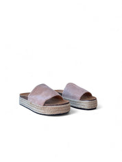 Black flat shoes with a platform