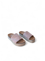 Black flat shoes with a platform